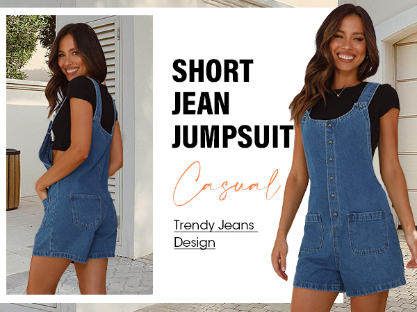 denim romper overall shorts for women jean overalls casual summer overalls jean short jumpsuit