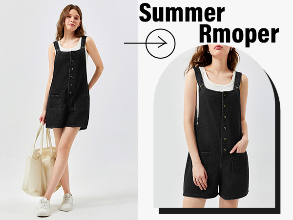 denim romper overall shorts for women jean overalls casual summer overalls jean short jumpsuit