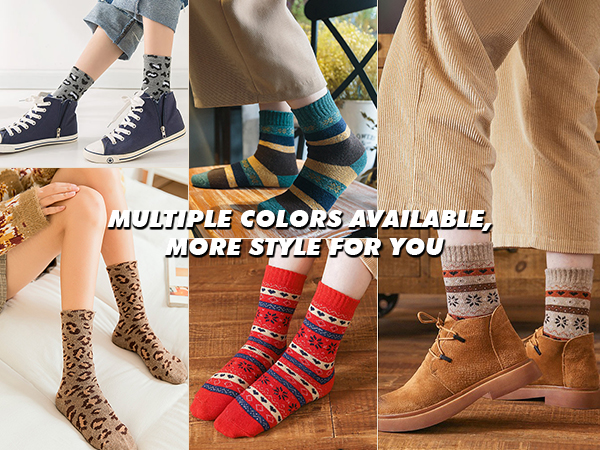 multiple colors available, more style for you wool socks for women cold weather tall socks for women