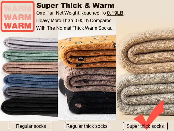 IIG Warm Socks for Women Super Thick & Warm fun socks for women crazy socks for women size 9-11