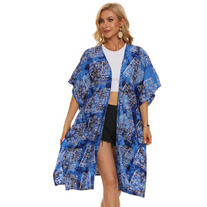 blue batik kimono