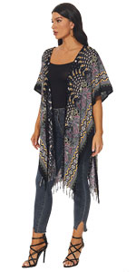 printed kimono cardigan cover up