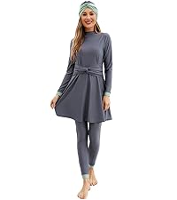 Women Muslim Swimwear Swimsuit Full Cover Hijab Long Sleeve Burkini