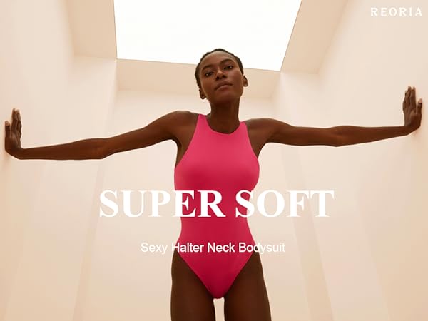 SUPPER SOFT Sexy Halter Neck Bodysuit