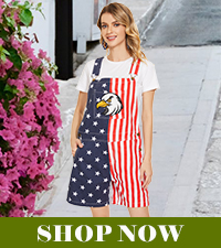 American flag overalls women