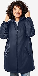 Hooded Slicker Raincoat