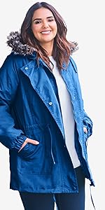 Quilt-Lined Taslon Anorak Jacket