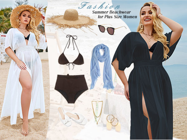 beach kimono coverups for women