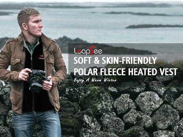 heated fleece vest with battery pack