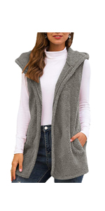 Hooded fleece vest