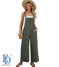 Eisctnd Overalls Women Sleeveless Baggy Jumpsuit