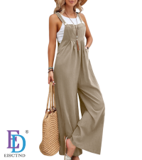 Eisctnd Overalls Women Wed Leg Baggy Jumpsuit