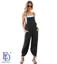 Eisctnd Overalls Women Drawstring Baggy