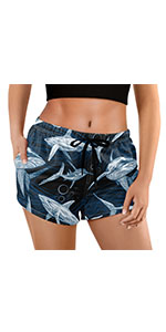 Cute Shark Women&amp;amp;amp;#39;s Swim Board Shorts