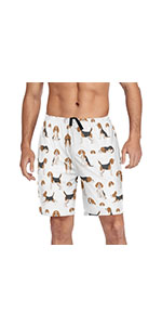 Beagle Dog Men&#39;s Pajama Shorts