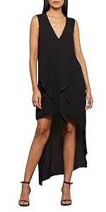 BCBGMAXAZRIA Women''s Tara Cascade Ruffle Dress