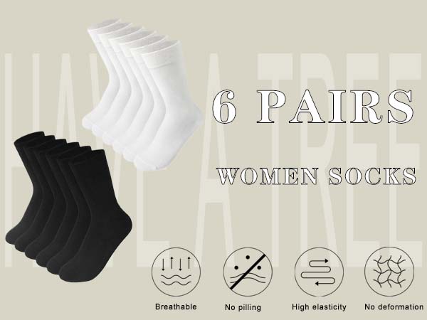 6PAIRS WHITE SOCKS 