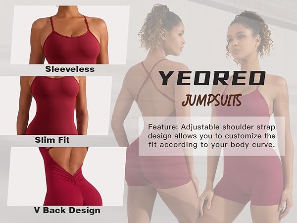 YEOREO One Piece Workout Jumpsuits