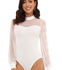  sheer mesh boysuit for women