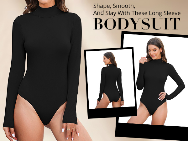 Long Sleeve Bodysuit for Women BSFDBAEHI