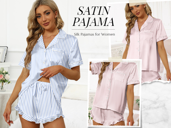 Satin Silk Pajamas for Women