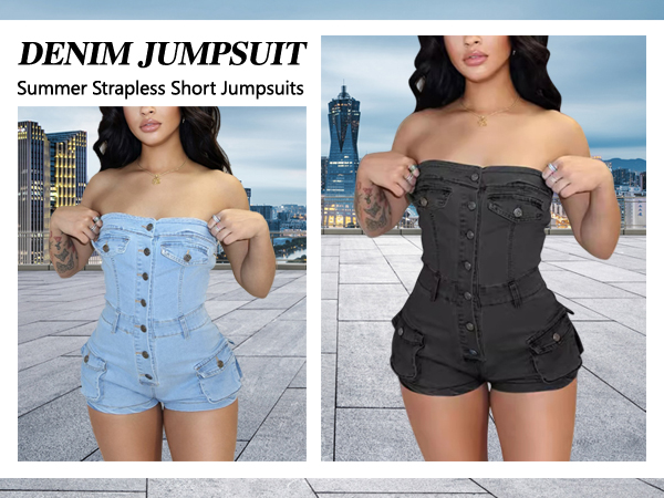 denim jumpsuit for women