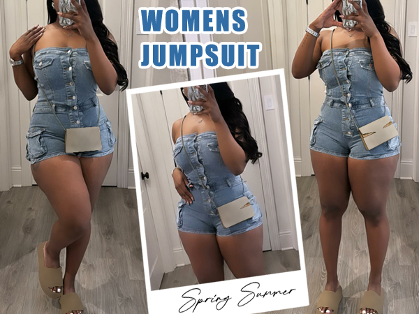 denim jumpsuit for women