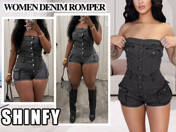 denim jumpsuit for women