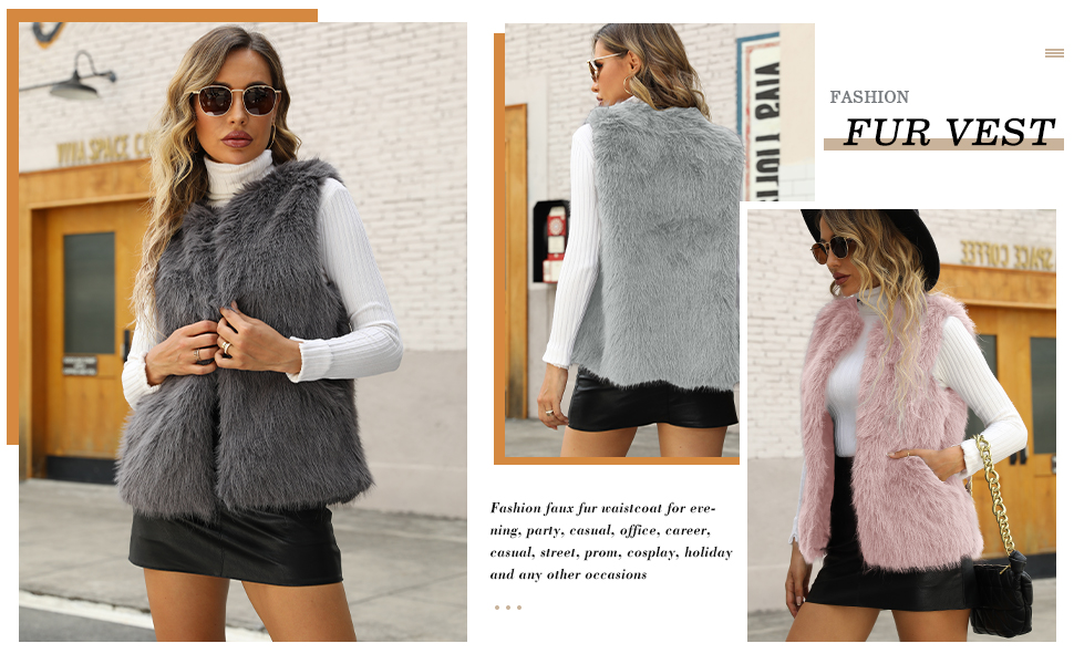 Women Sleeveless Waistcoat Warm Fall Winter