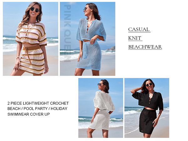 Summer Oversized Short Sleeve Crop Top and Bodycon Skirt Cover Up for holiday vacation party