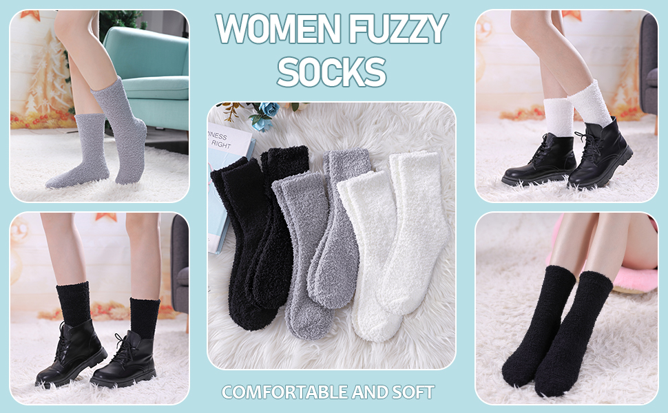 women fuzzy socks