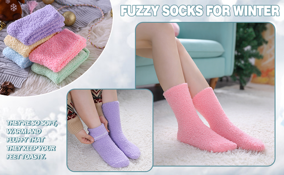 women fuzzy socks