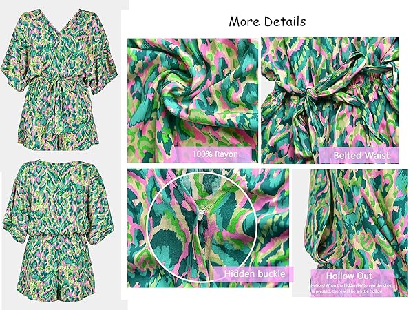 green romper for women mini jumpsuit more details