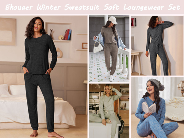 Ekouaer Pajamas Set for Women