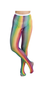 rainbow zig zag tights