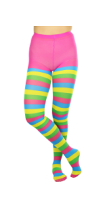 wide stripe striped tights