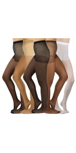 pack of six sheer pantyhose