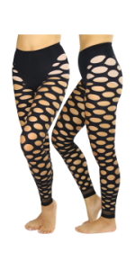 pothole cutout tights