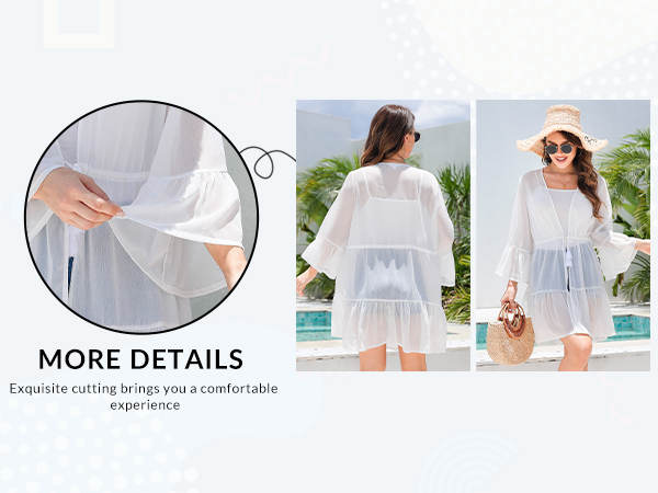  swim kimono sheer bathing suit cover ups