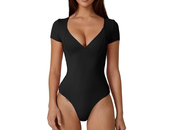 v neck bodysuit