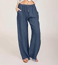 linen pants women loose casual palazzo pants for women