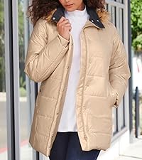 Classic-Length Puffer Jacket with Hood