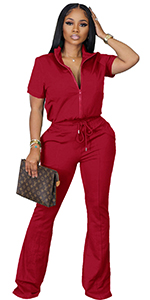 Women''s Lounge Set Short Sleeve Zipper Jacket Top 2 Piece Outfits