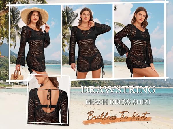 Crochet Hollow Out Swim Cover Up Bikini