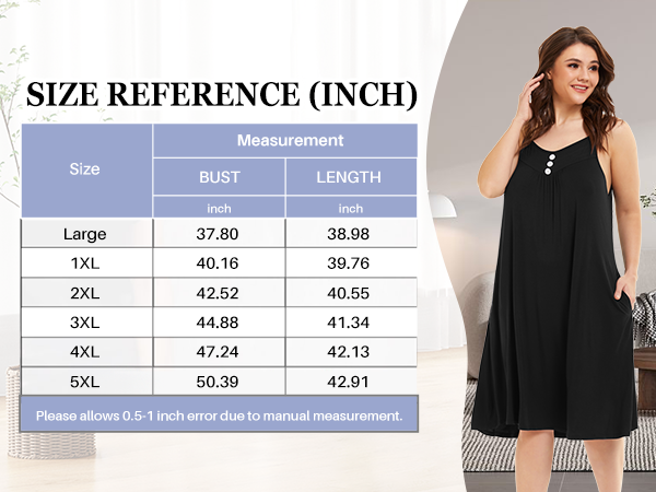 Simple Sleeveless Dress for Women Round Neck Plus Size Sundress