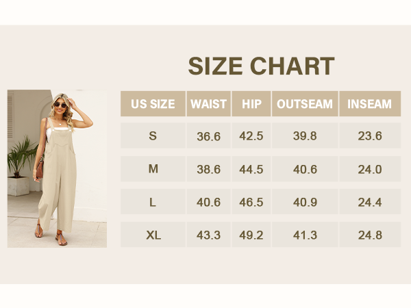 Women''s Loose Cotton Linen Overalls Sleeveless Adjustable Straps Wide Leg Jumpsuits with Pockets