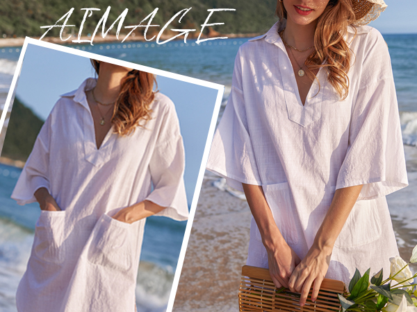 white beach cover up for women