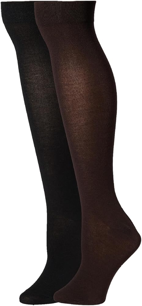 HUE womens Modal Knee Socks 2-pack