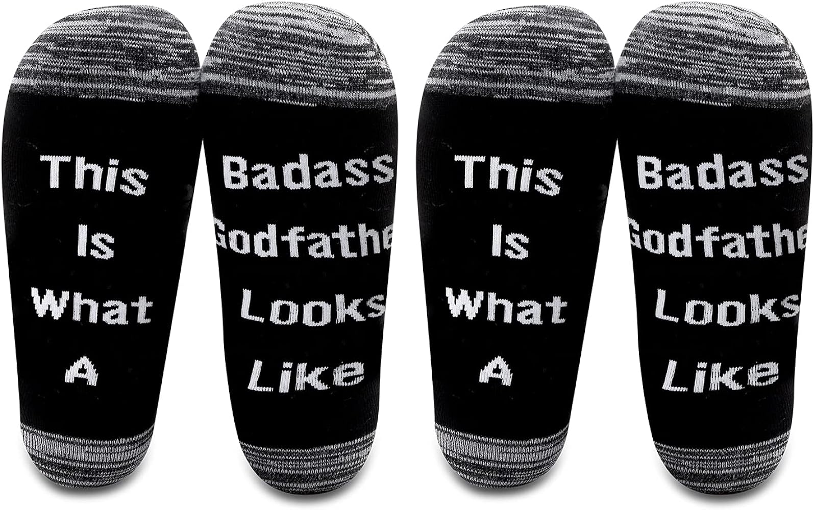 LEVLO Funny Godparents Gifts This Is What A Badass Godmother/Godfather Looks Like Socks Godmother Godfather Gift