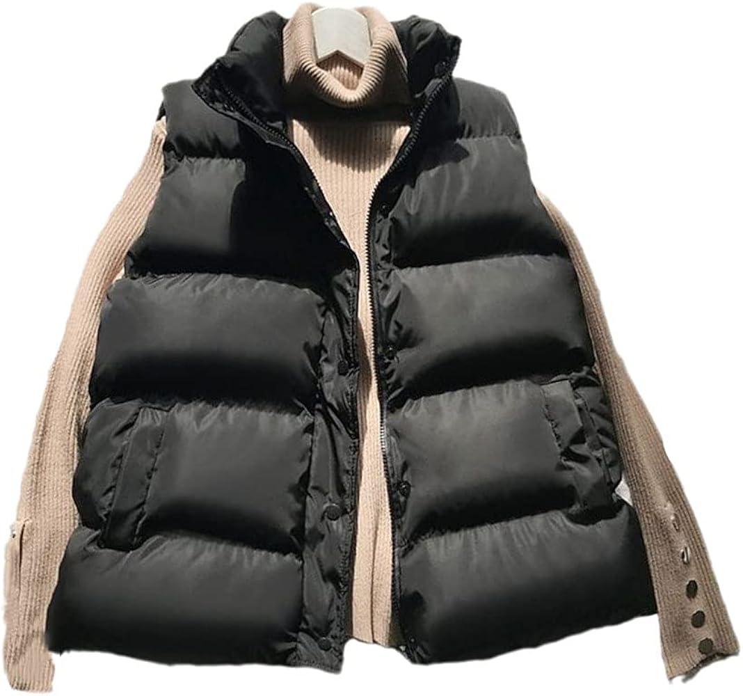 Winter Cotton Down Vest Women Loose Waistcoat Bodywarm Jacket Cotton Padded Jacket Sleeveless Waistcoat